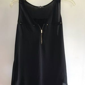 Express Black 1/4 Zip Tank Top